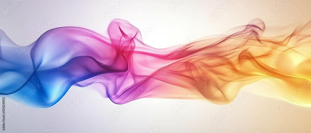 Poster colorful abstract gradient design featuring smooth transitions and flowing shapes