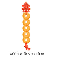 Gold coins for Chinese New Year decoration vector