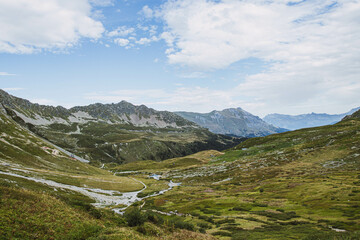 Fototapeta premium Stage of Tour de Mount Blanc