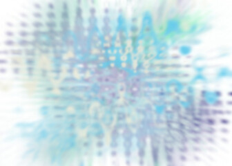 Fototapeta premium An abstract transparent iridescent cool tone color burst blur design element.
