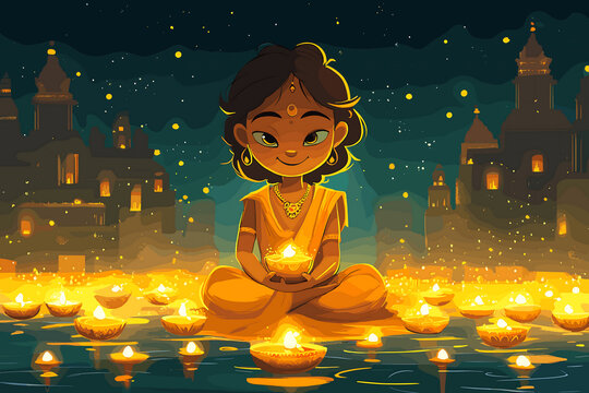 Dhan Teras illustration.