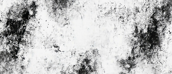 Fototapeta premium Grunge pattern of black ink on a textured white canvas for artistic designs and backgrounds