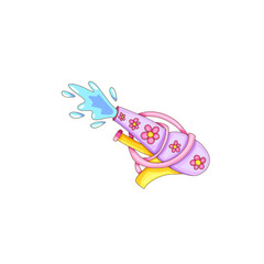 a water gun with splashing water.