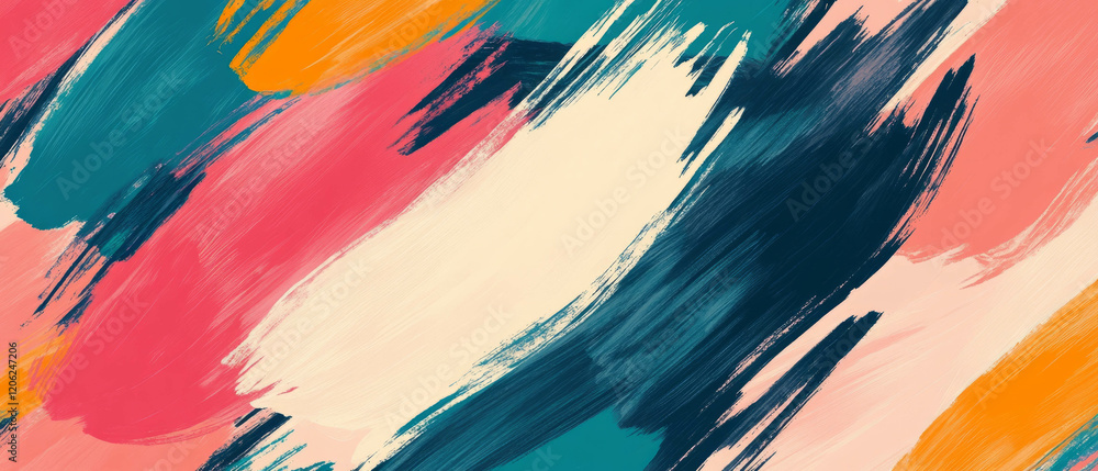 Aufkleber vibrant abstract brushstrokes create an artistic and expressive background pattern