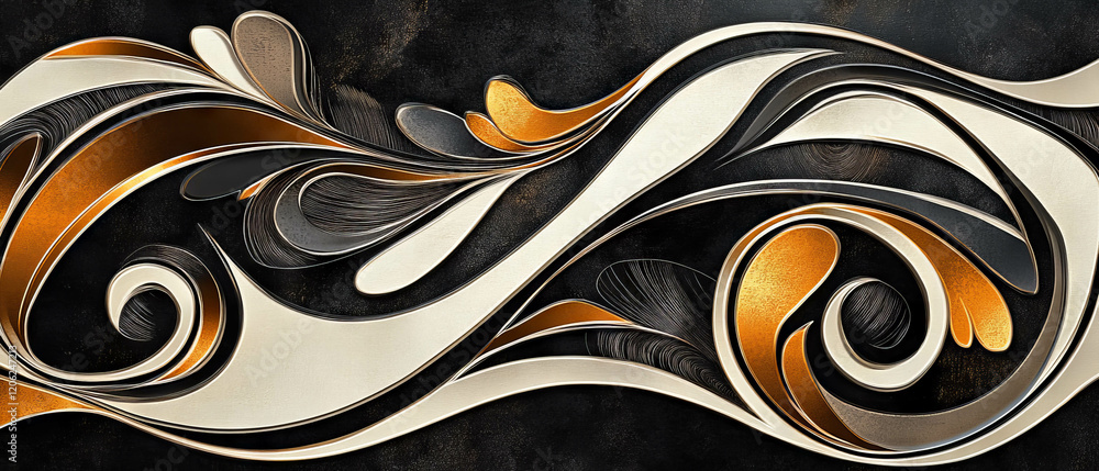 Poster elegant flowing lines create a stunning abstract pattern with texture and grace