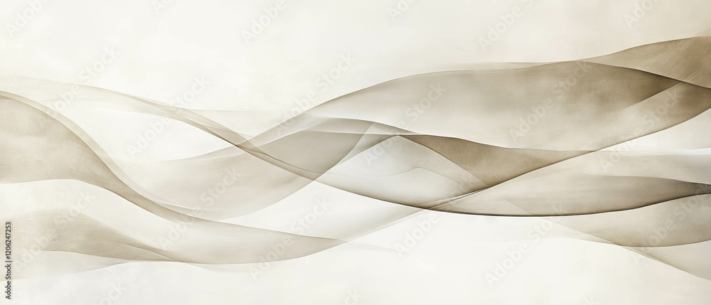 Poster elegant abstract forms with flowing lines creating a graceful and harmonious design