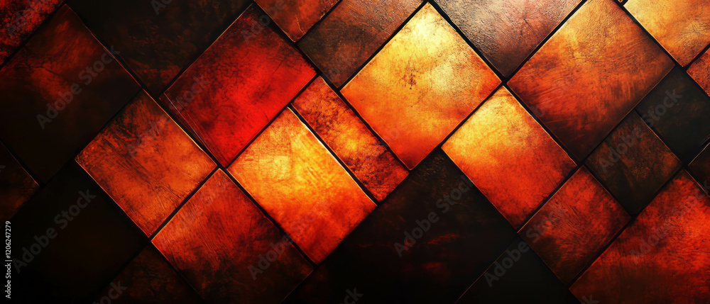 Poster exploration of abstract light and shadow in dramatic textured patterns