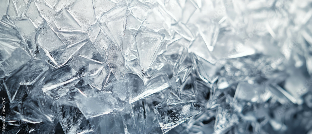 Aufkleber crystallized patterns and geometric shapes showcasing an abstract frozen design