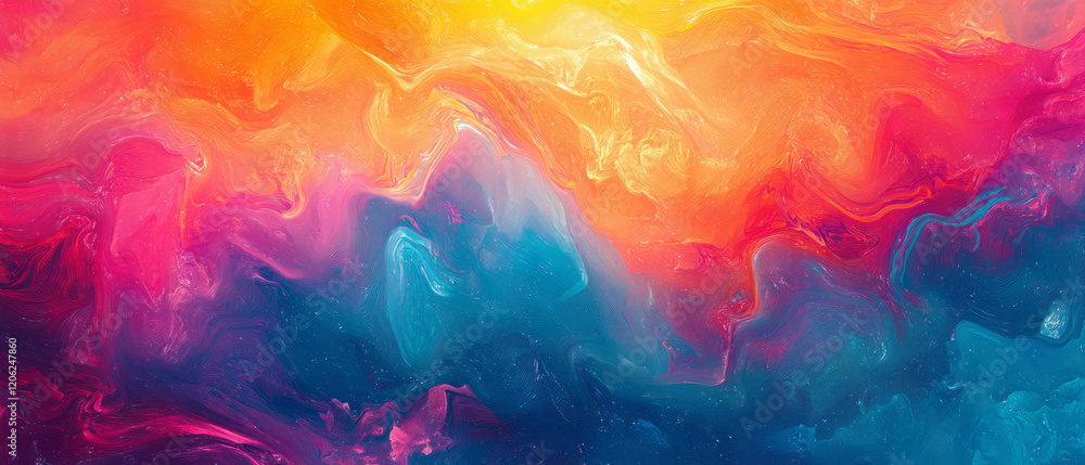 Poster vibrant gradient mesh pattern showcasing smooth transitions and colorful abstract design
