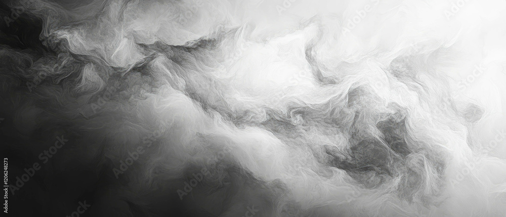 Poster mysterious swirling patterns of fog and smoke creating an abstract atmosphere of intrigue