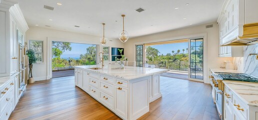 Luxury Ocean View Kitchen: California Dream Home
