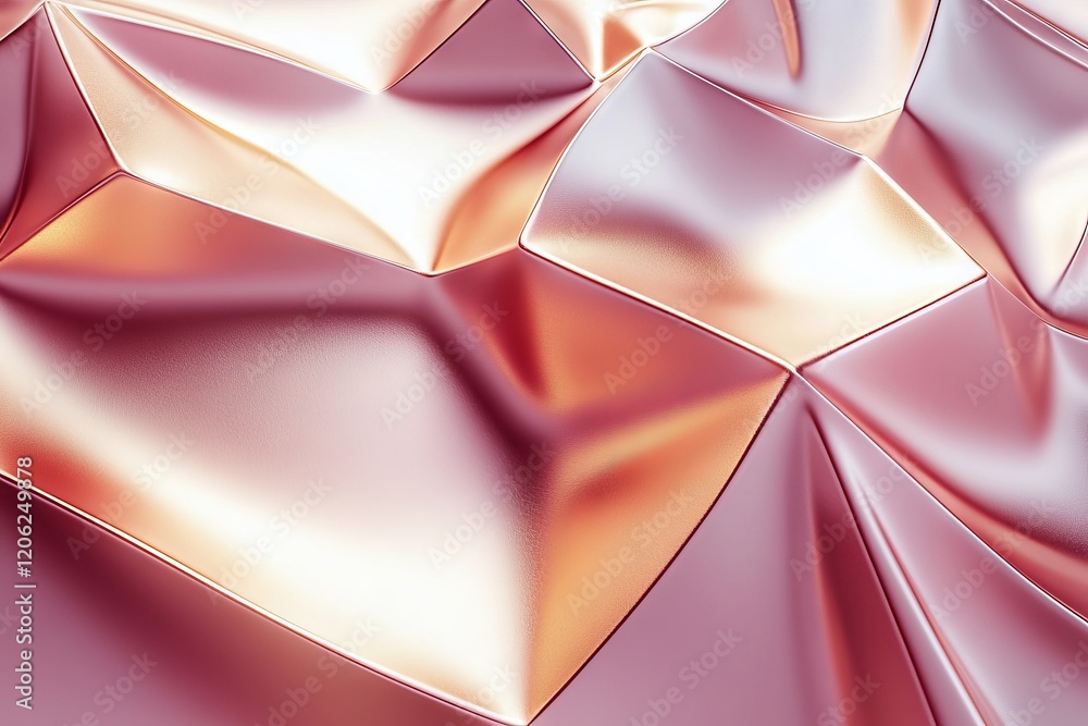 Poster geometric rose gold patterns weave a captivating tapestry of light and shadow in a modern design. st
