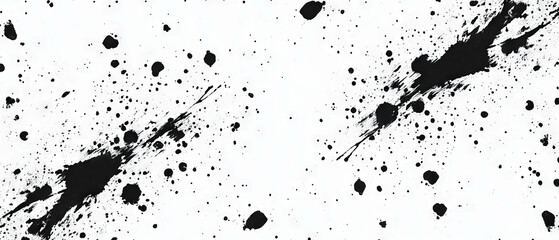 Seamless pattern featuring textured black ink on a matte white background
