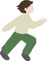 全力で走っている男の子