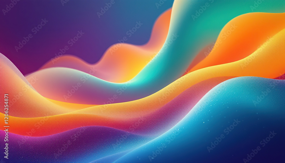 Poster abstract colorful waves flowing gradient design