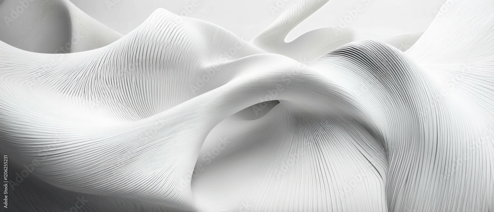 Poster flowing lines and elegant curves create an abstract sense of motion and grace
