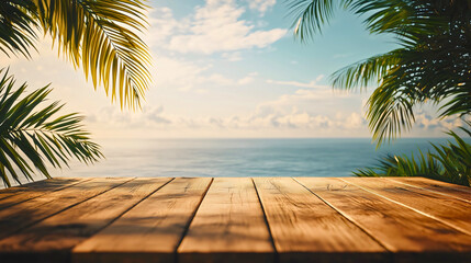 A beautiful banner and frame for all occasions, especially for travel, featuring a stunning summer beach destination with the sun setting in the background.