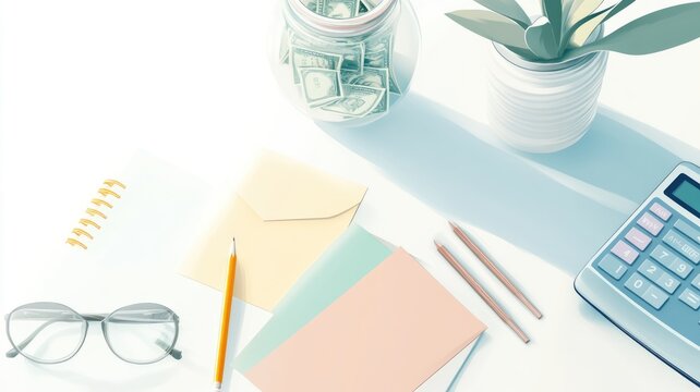 Financial planning workspace with budgeting tools ,Financial Capability Month