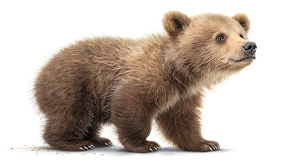 Fototapeta premium Majestic Bear in the Wilderness with Powerful Presence Isolated on White or Transparent Background