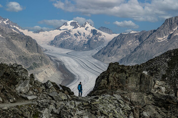 Wandern am Aletschgletscher