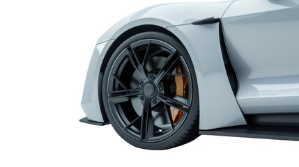 
Luxury electric car vehicle wheel on transparent background 