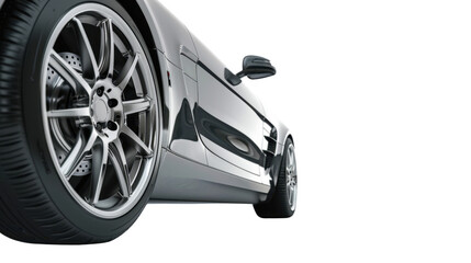 
Luxury electric car vehicle wheel on transparent background 