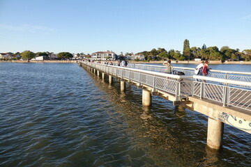 Seebruecke in Andernos-les-Bains, Frankreich