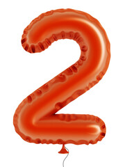 Number 2 balloon on transparent background © Destina