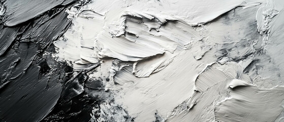 Obraz premium Bold abstract brushstrokes create dynamic textures and contrasts in modern art