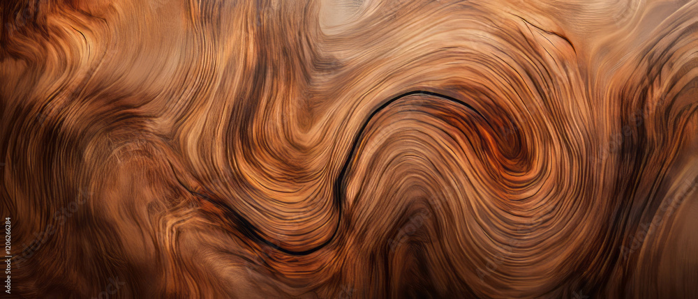 Poster organic patterns of abstract wood texture with intricate swirling lines and varied tones