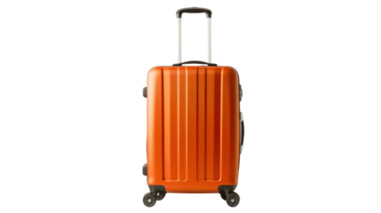 Modern suitcase on transparent background