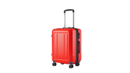 Modern suitcase on transparent background