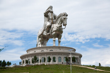 Genghis Khan equestrian statue view, Mongolia