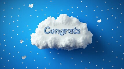 Cloud Congratulations. Celebration of Success