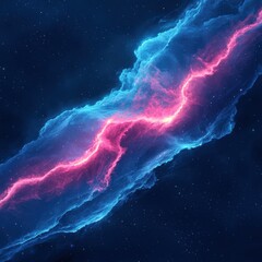 Cosmic swirl of nebula patterns outer space colorful light display diagonal angle vibrant universe