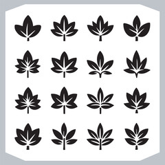 Minimalist Tree Leaf Logotype Icons Stunning Vector Illustrations for Branding