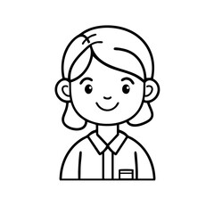 cartoon, girl, animated person, no background