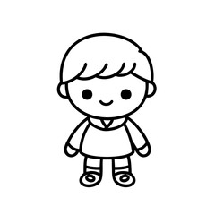 cartoon boy, no background, vector