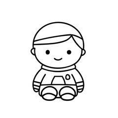 cartoon boy, no background, vector