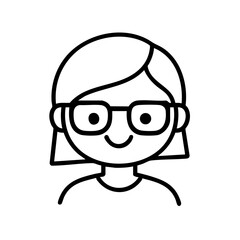 cartoon girl, no background, vector