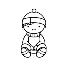 cartoon boy, no background, vector
