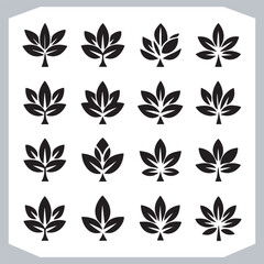 Minimalist Tree Leaf Logotype Icons Stunning Vector Illustrations for Branding