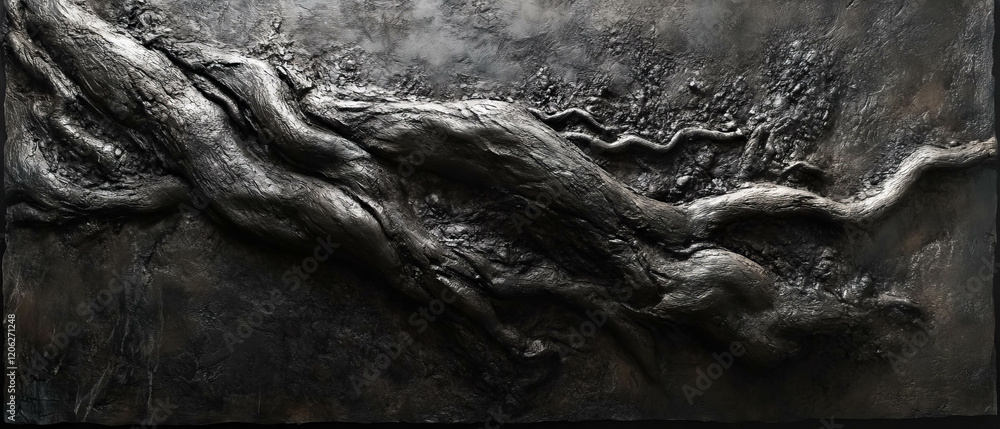 Poster ancient trees display intricate textures and rough bark that tell stories of time