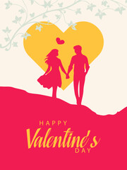 valentines day poster, invitation card, romantic character, love, romance, 14february