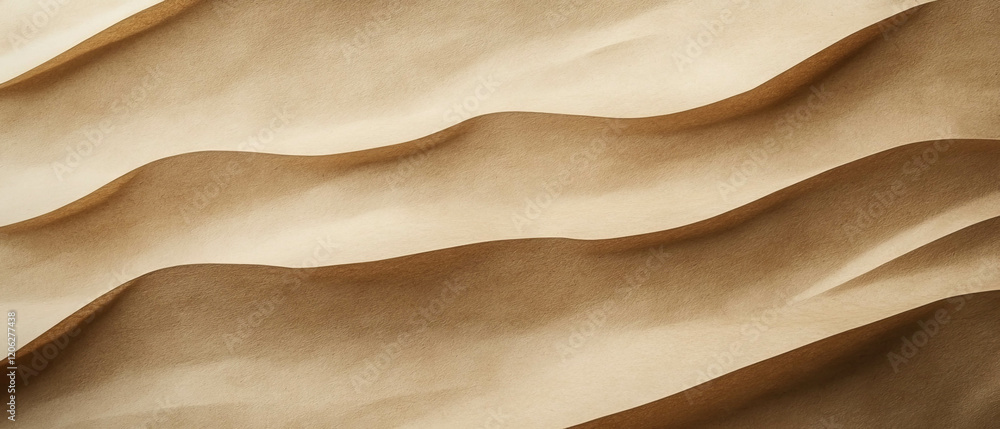 Poster exploring the unique texture of bleached kraft paper with a smooth surface and subtle waves