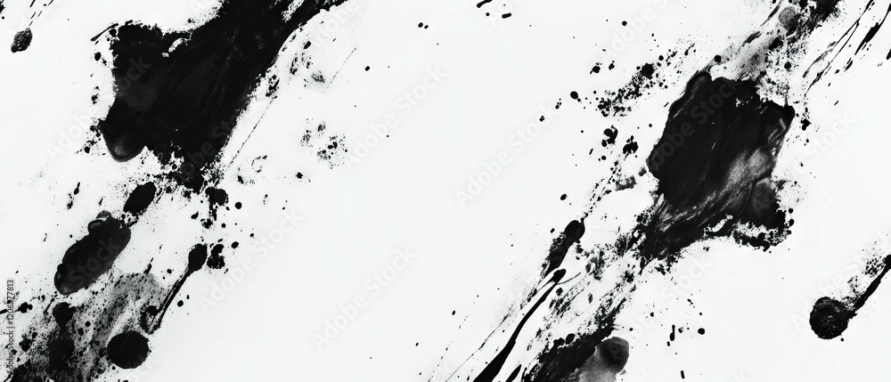 Aufkleber exploration of black ink patterns on a stark white background highlighting unique textures