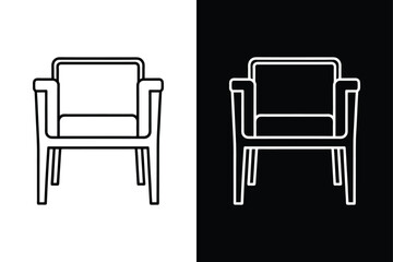 Fototapeta premium Mr chair icon vector on White Background ,Vector Art Illustration on white background.