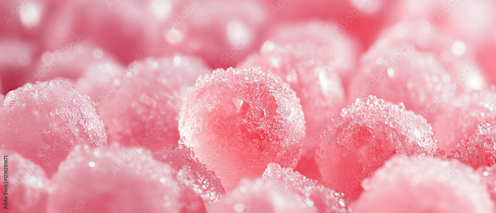 Poster frozen bubblegum showing unique texture and brittle consistency under cold conditions