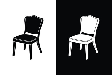 Fototapeta premium Mr chair icon vector on White Background ,Vector Art Illustration on white background.