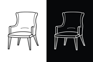 Mr chair icon vector on White Background ,Vector Art Illustration on white background.